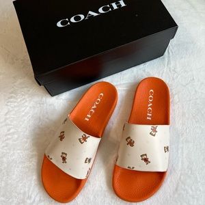 Coach Womens Udele Sport Pool Slides Sandals,NWT
